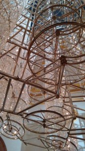 Welded bike chandelier at the Ai Weiwei exhibition at the Royal Academy