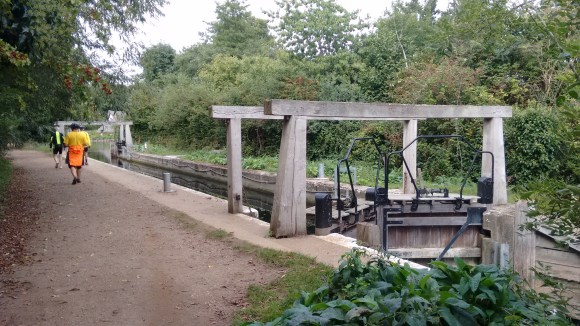 The lock at Flatford complete with height warning device