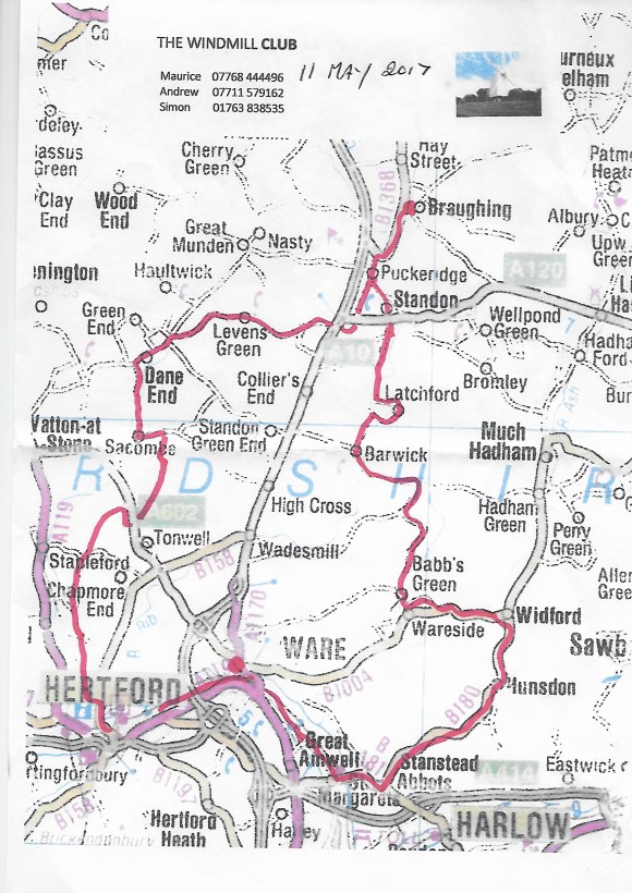 Bike ride 11 May 2017